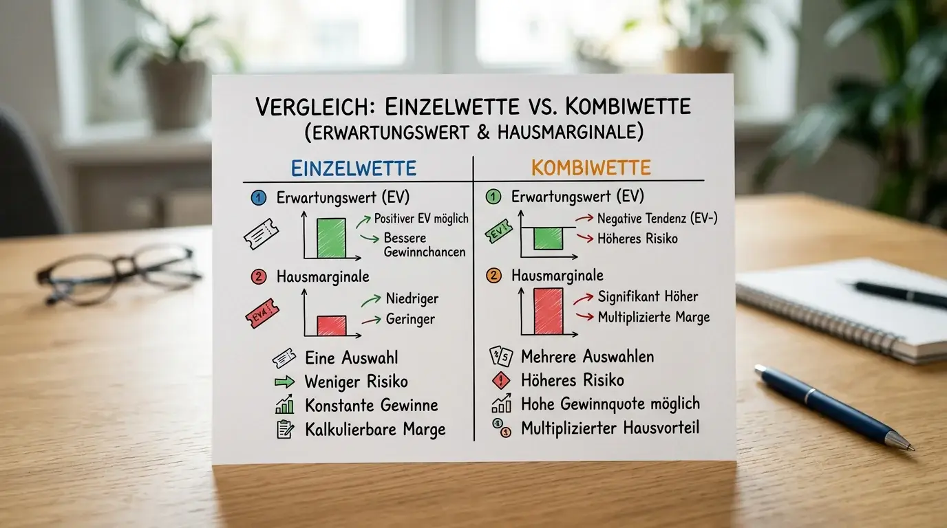 Strategischer Vergleich: Einzelwette vs. Kombiwette beim Baseball hinsichtlich Erwartungswert und Marge