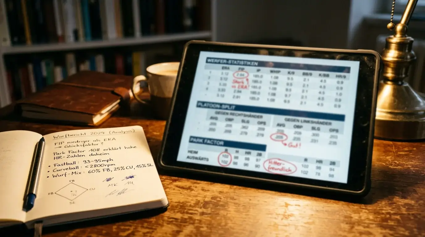 Pitcher-Analyse vor Baseball-Wetten: ERA, FIP und Matchup-Daten für die Wettvorbereitung nutzen
