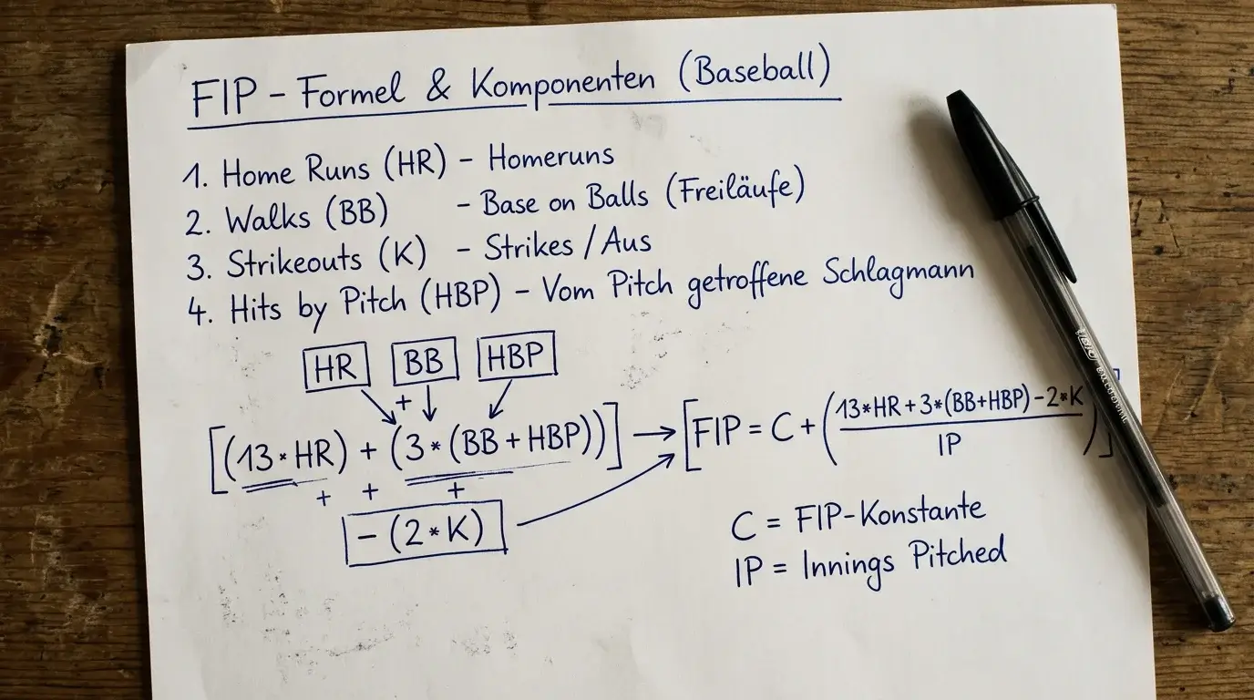 FIP-Formel Fielding Independent Pitching erklärt — Berechnung für Baseball-Wetter