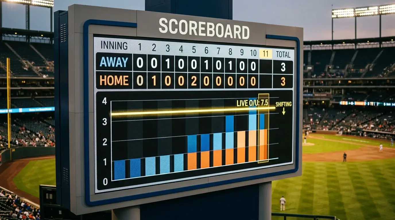 Auswirkungen von Extra Innings auf Over-Under-Totals-Wetten beim Baseball: Runs aus Verlängerung zählen
