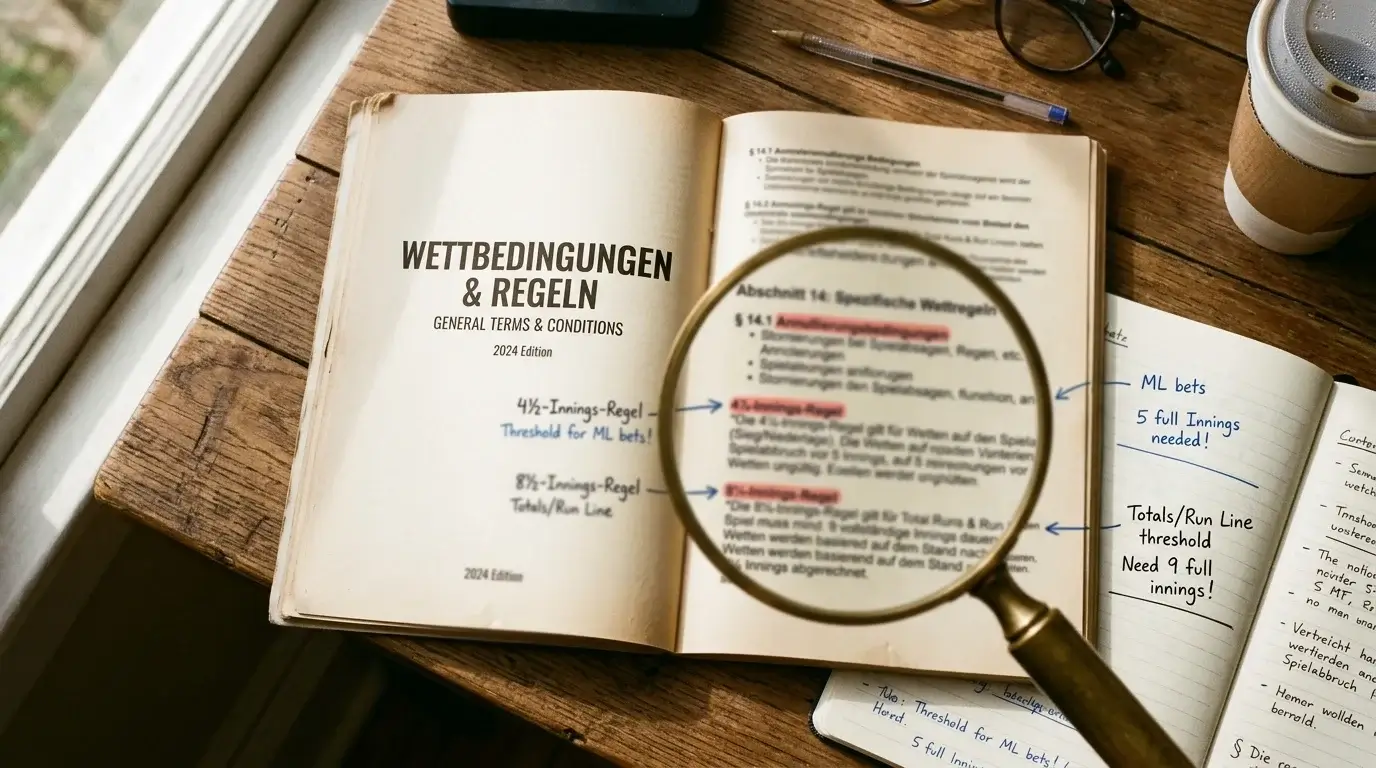 Void-Bedingungen und Annullierungsregeln bei Baseball-Wetten: 4,5- und 8,5-Innings-Mindestregel