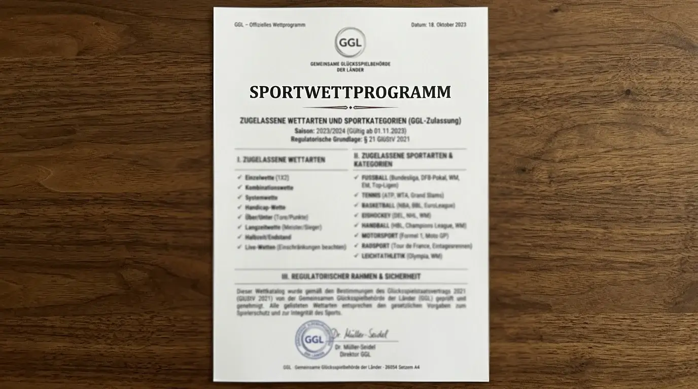 GGL-Sportwettprogramm für Baseball-Wetten – zugelassene Wettarten bei deutschen Sportwettenanbietern