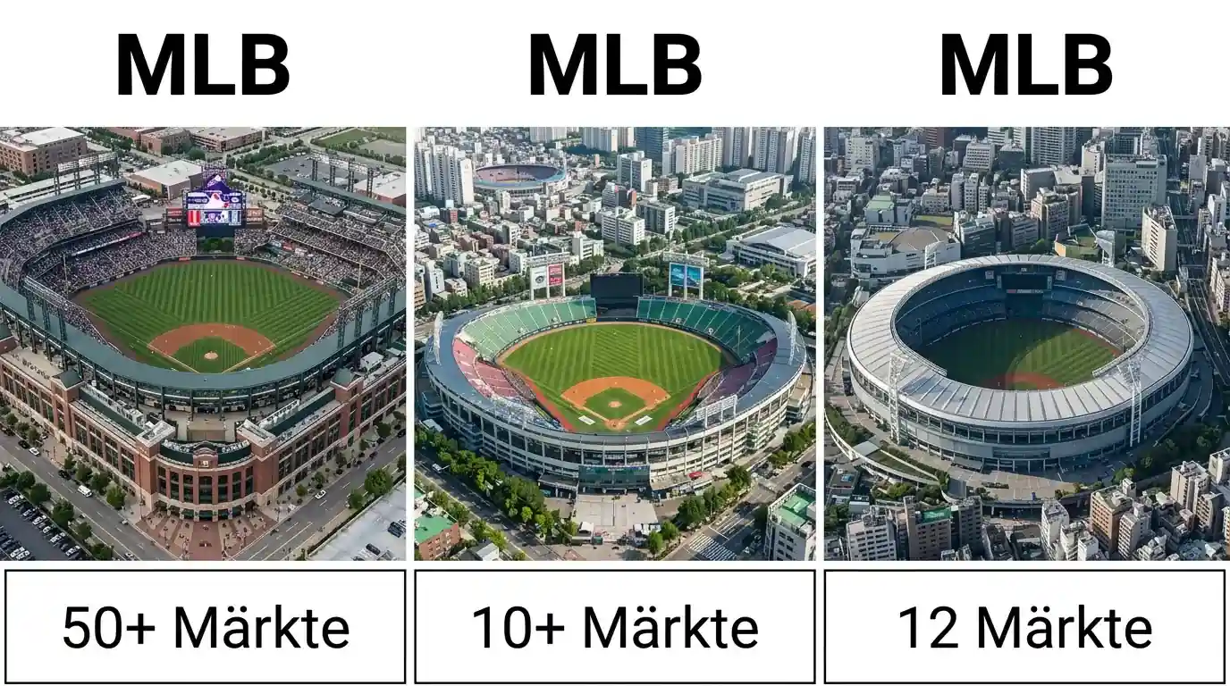 MLB KBO NPB Markttiefe Vergleich bei deutschen GGL-Anbietern — Baseball-Wetten international