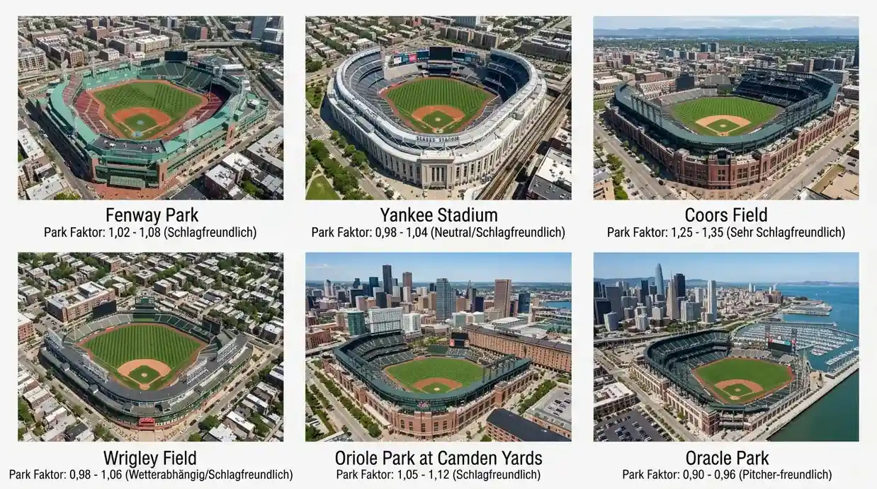 Offensivstärkste MLB-Stadien Park Factor Überblick — Coors Field und Citizens Bank Park