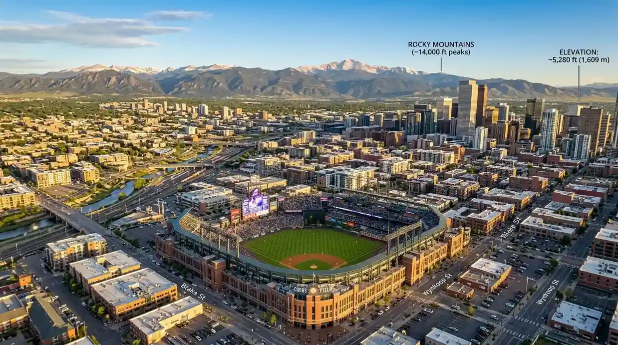 Coors Field Denver als extreemster MLB-Park-Factor-Standort für Baseball-Wetten