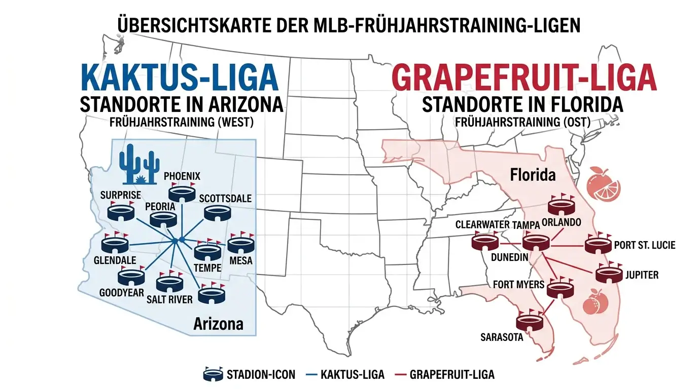 Spring Training Format: Übersicht der Cactus League und Grapefruit League als MLB-Vorbereitungsphase