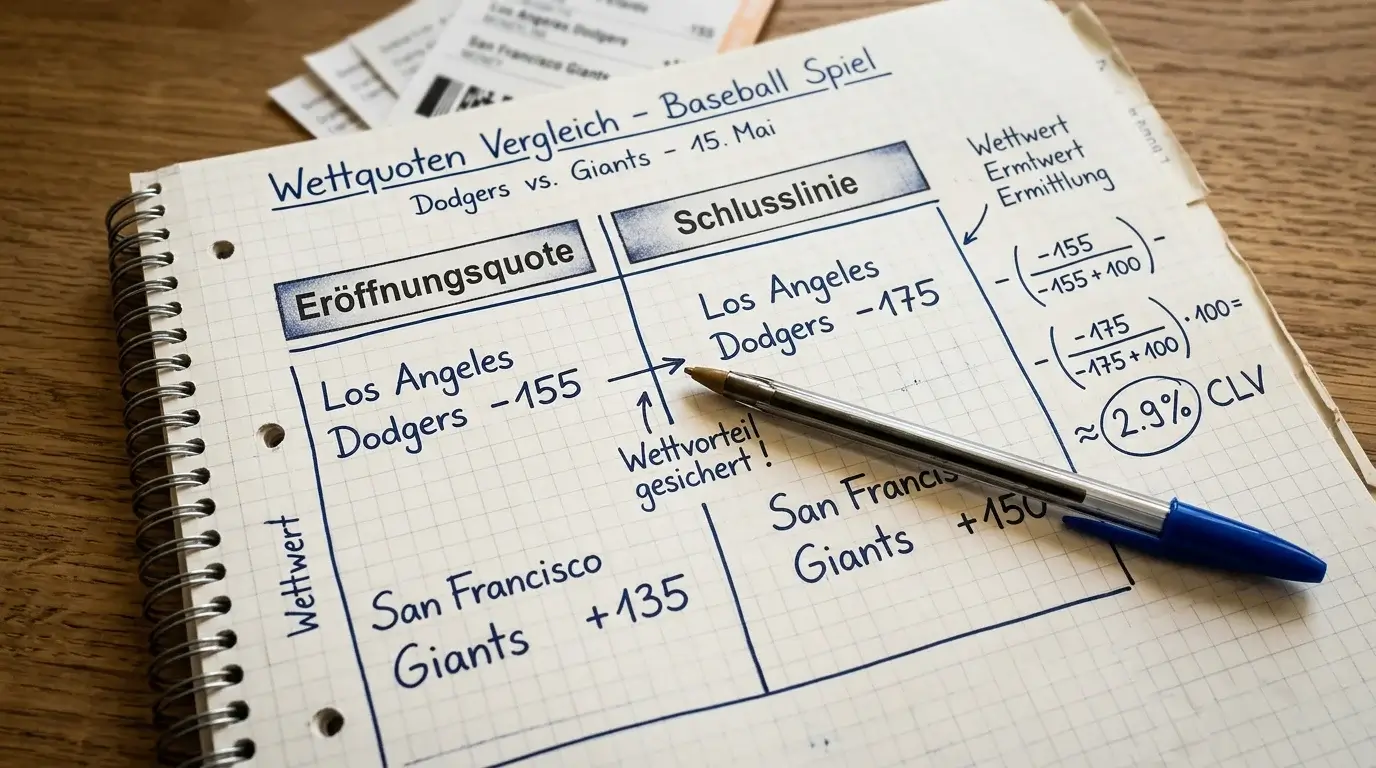 Closing Line Value als Qualitätsmessung beim Value Betting Baseball — CLV korrekt interpretieren