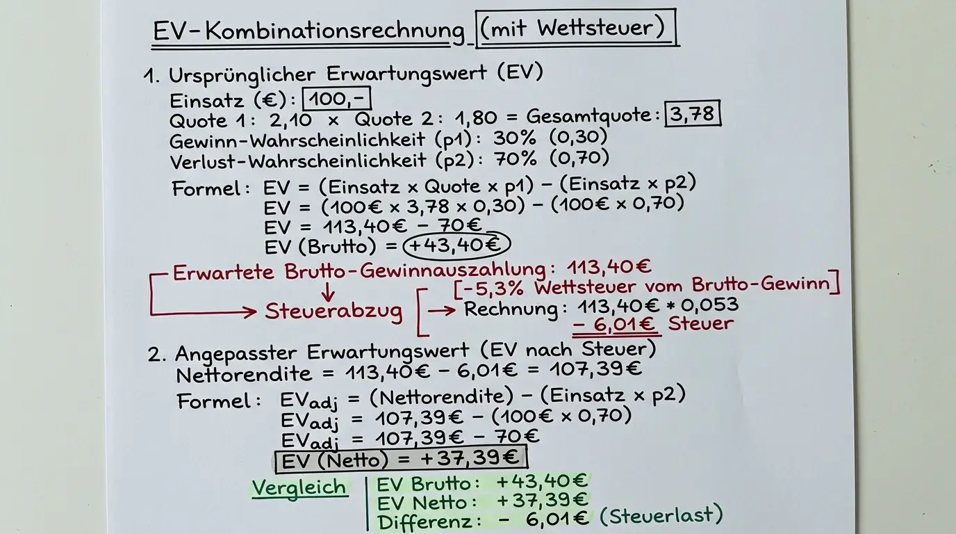 5,3-Prozent Wettsteuer Anpassung EV-Berechnung Value Betting Baseball Deutschland