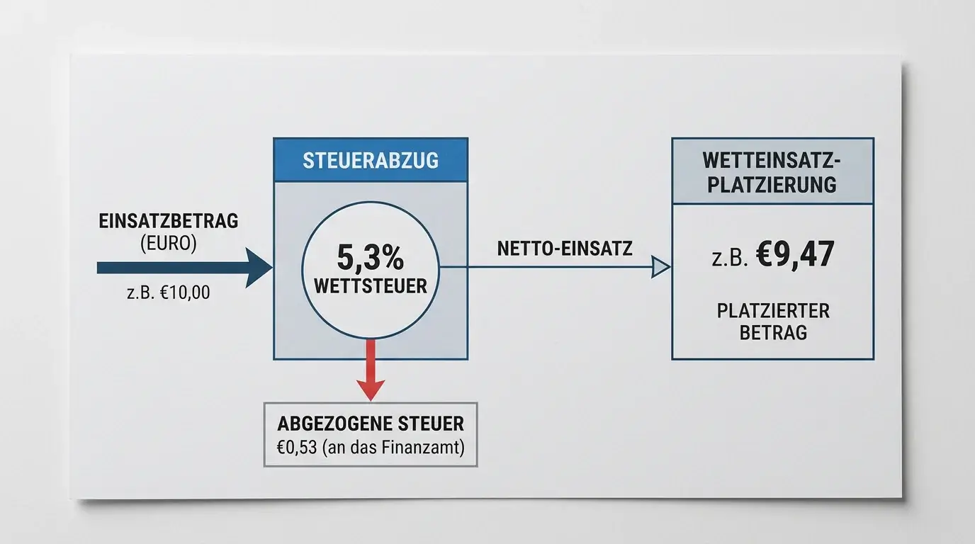 Mechanik der 5,3-Prozent-Wettsteuer beim Baseball-Wetten – Einsatzabzug und effektive Wettsumme erklärt